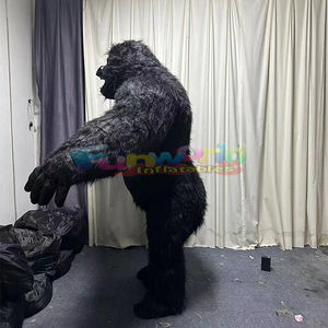 O traje peludo inflável do mascote do gorila <span class=keywords><strong>polar</strong></span> para decorações e a propaganda do carnaval inclui o acessório do ventilador - Product Image 3