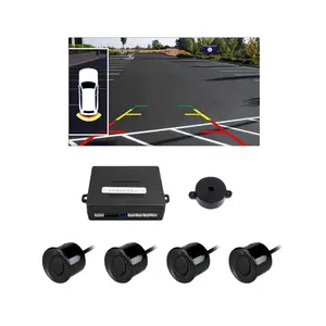 Thông minh phát hiện 4 sensores de estacionamento hỗ trợ buzzer xe đảo ngược Viện trợ Android đa phương tiện Máy nghe nhạc cảm biến đỗ xe