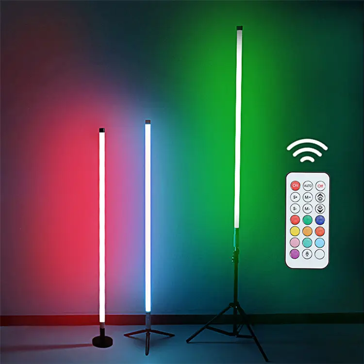 T8 1.2m 18W 휴대용 USB 충전식 다채로운 스튜디오 조명 원격 제어 카메라 비디오 RGB LED 사진 빛