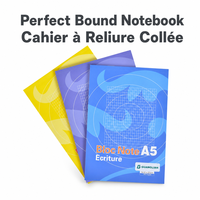 Cahier d'exercices scolaire OEM agrafé, couverture cartonnée sur mesure, fabricant de cahiers d'exercices pour la pratique en classe