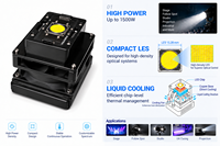 Module de refroidissement liquide LED COB 600W IP65 blanc à CRI élevé Ra>70 pour diffusion