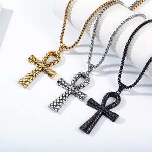 Ankh <b>Cross</b> Stainless Steel Necklace Unisex Pendant Gift Jewelry Fashion Charm - Product Image 1