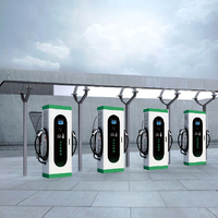 Nouvelle borne de recharge murale AC/DC pour véhicules électriques, 7-180 kW, station de recharge rapide, protection IP54, 4G/Ethernet, BYD/Tesla