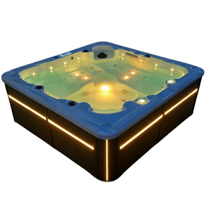 <span class=keywords><strong>Spa</strong></span> extérieur moderne pour 5 personnes avec 2 longues couchettes et 3 sièges, doté de couvertures de bain à remous et d'une fonction de massage - Product Image 1