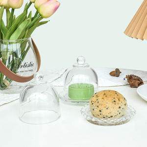 פעמון בצורת כיפה זכוכית קישוט עוגה נר זכוכית עם בסיס - Product Image 6