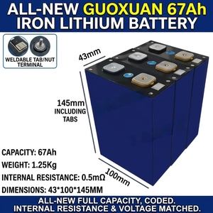 Gran Oferta: Celda de Batería Prismática LiFePO4 de 3.2V 67Ah, Más de 3000 Ciclos, Sistema de Almacenamiento de Energía Solar Fuera de la Red, para Vehículos Eléctricos, Bicicletas Eléctricas y Golf - Product Image 6