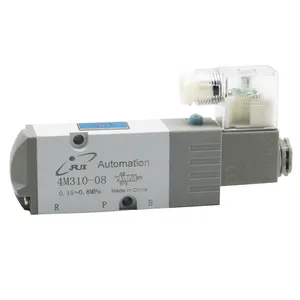 1/4'' 4M310-08 5/2 Way 5 Port 2 Position Namur Interface Pneumatic Actuator Air Control Solenoid Valve