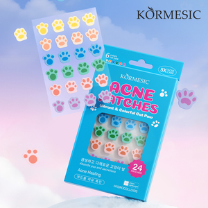 แผ่นแปะสิว KORMESIC Private Label OEM 24 ชิ้น แผ่นแปะสิวรูปอุ้งเท้าแมวหลากสี ช่วยปลอบประโลมผิว ลดรอยสิว ให้ผิวกระจ่างใส - Product Image 1