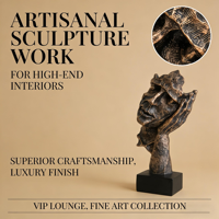 Sculpture en résine de style africain unique, objet de collection, décoration d'intérieur, ornement moderne, design artistique élégant, durable, personnalisable