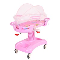 Certifié ISO Hauteur réglable ABS Infant Trolley Berceau pédiatrique Hôpital Bébé Bassinet