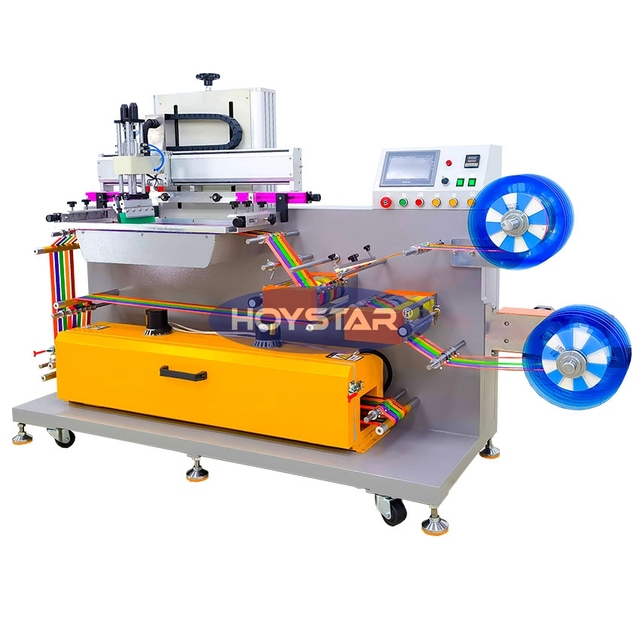 Cotton Label Printer Roll to Roll Silk Screen Printing Machine Satin Ribbon Printer Polyester Lanyard Printing Machine