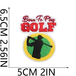 Embroidered Golf Patches Iron on Sports Appliques Golf Ball Club Cart <strong>Green</strong> Grass Badges for Polo Shirts Bags Hats DIY Decor - Product Image 3