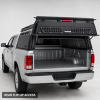 Capot à vérins à gaz pour pick-up, Hardtop noir mat, ouverture des fenêtres latérales et arrière, OEM ODM