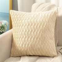 Housse de coussin décorative pour canapé de bureau sur mesure, en velours jaune moderne avec gaufrage