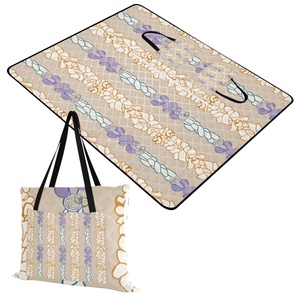 Waterproof Outdoor Quilting <b>Camping</b> Picnic <b>Mat</b> Hawaii Flowers Print Tote Bag extra LargeTravel <b>Camping</b> Rug - Product Image 2