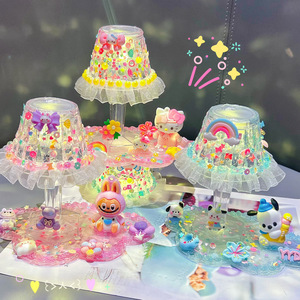 Kit de mini-lampe mignonne en plastique pour enfants de 7 à 12 ans, avec batterie intégrée, pour créer une lampe décorative de nuit. - Product Image 2