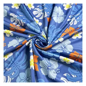 Tejido de punto de poliéster 100% con diseño tropical de salida de fábrica, tejido de ajuste seco y humedad impreso digital, fabricante para ropa - Product Image 1