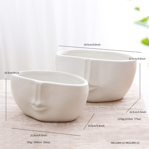 <span class=keywords><strong>Pot</strong></span> <span class=keywords><strong>de</strong></span> fleurs <span class=keywords><strong>en</strong></span> céramique pour hommes, personnalisé, <span class=keywords><strong>en</strong></span> <span class=keywords><strong>forme</strong></span> <span class=keywords><strong>de</strong></span> tête, <span class=keywords><strong>de</strong></span> style romain, blanc spécial, pour véranda, fleurs - Product Image 3