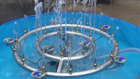 Fontaine musicale d'eau de jardin compacte avec lumières, en acier inoxydable, flottante et dansante, pour extérieur, portable et durable, design gratuit