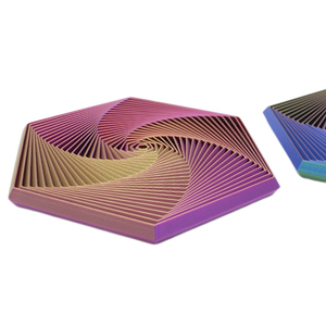 Nouveaux jouets anti-stress Pop Fidget colorés à structure tournante, spirale hexagonale fractale, imprimés en 3D pour la décoration de bureau - Product Image 1