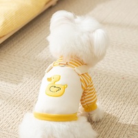 Fournisseur OEM/ODM – Nouveau sweat à capuche rayé motif canard de dessin animé pour animaux de compagnie, vêtements fins pour chiens et chats, idéal pour chiots et Teddy, vente en gros, personnalisable