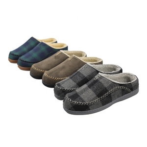 Zapatillas de casa para hombre de espuma viscoelástica, cálidas, cómodas, con Logo personalizado, para invierno - Product Image 1