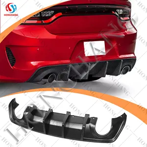 Honghang Difusor de para-choque traseiro para carros, difusor traseiro preto brilhante para carregador Dodge SRT 2015-2021