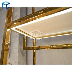 Rose Gold Wall Mount Roupas Display Rack Dupla Face Garment Store Display Prateleira Vestuário Loja Decoração - Product Image 6