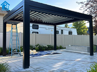 Pergola rétractable en aluminium de haute qualité sur mesure Sweet Home, installation facile, toit rétractable motorisé, imperméable, pour extérieur