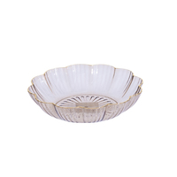 Elegante Scandinavische stijl PET dienblad met gouden rand voor bruiloft, feest, cadeau, thuis, salontafel, snacks, noten, dessert, cake, fruitplateau