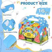 Boîtes cadeaux d'anniversaire en forme de melon de dessin animé, boîtes de bonbons en forme de bus scolaire, boîtes de friandises en forme de pastèque pour enfants, décorations de fête sur le thème du bus scolaire