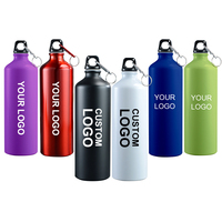 Prix d'usine en gros promotionnel personnalisé imprimé Design 500ml Sport bouteille d'eau en aluminium sans Bpa bouteilles d'eau 750ml