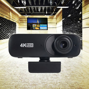 Caméra <span class=keywords><strong>sans</strong></span> <span class=keywords><strong>fil</strong></span> de haute qualité, 360 degrés, caméra de sécurité domestique noire, <span class=keywords><strong>webcam</strong></span> USB 4k avec microphone - Product Image 3