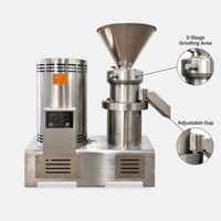 Machine à beurre de cacahuètes, moulin colloïdal, broyeur de pâte de sésame, machine à tahini, broyeur de fèves de cacao, machine à lait de soja, machine à pâte de noix