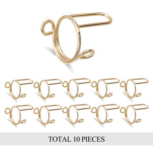 Ingrosso 10 pz/set da donna con anello per unghie in metallo da donna - Product Image 1