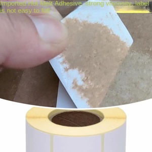 Étiquette adhésive carrée en papier thermique imperméable Hao Sticky <span class=keywords><strong>Code</strong></span>, fond jaune, 4*6 pouces, pour le commerce extérieur transfrontalier - Product Image 2