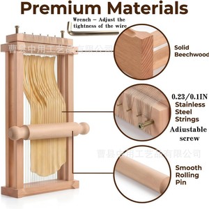 Coupe-nouilles en bois avec rouleau à pâtisserie, outil pour la préparation de pâtes maison, spaghetti et fettuccine - Product Image 2