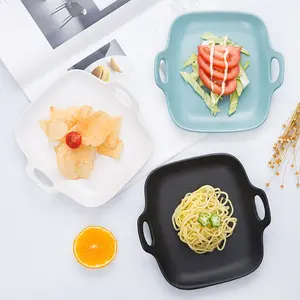 Japon seramik yemek tabakları düz renk seramik tabak yemek takımı