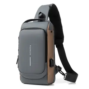 Thời trang không thấm nước Messenger Túi USB Chống trộm Crossbody Túi xe gắn máy túi