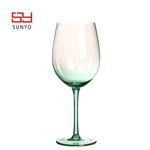 <span class=keywords><strong>Bar</strong></span> en casa Tipos surtidos de copas de vino bohemias Cubo de hielo de cristal verde Copa de vino de gran tamaño - Product Image 4