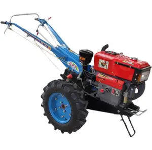 Tractor a pie de dos ruedas diésel refrigerado por agua de alta calidad/cultivador a pie de dos ruedas diésel mini cultivador rotativo