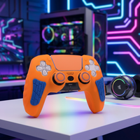 Coque de protection en silicone souple antidérapante pour manette PS5 avec capuchons de poignées et autocollant tactile