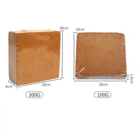 Brique de tourbe de coco de 10 cm, terreau nutritif, tourbe de coco hautement moussante, bloc de coco à faible teneur en sel, brique de fibres de coco, bloc de coco compressé
