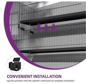 JH-Mech Estante de pared de alta calidad para el hogar Juego de 2 estantes <span class=keywords><strong>flotantes</strong></span> modernos de diseño totalmente metálico de durabilidad y ahorro de espacio - Product Image 6