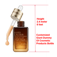 Bouteille de Cosmétique Géante en Acrylique Personnalisée de 2,4 Mètres (8 Pieds) de Haut avec Éclairage Dynamique pour Présentation et Exposition, Articulation par Clé