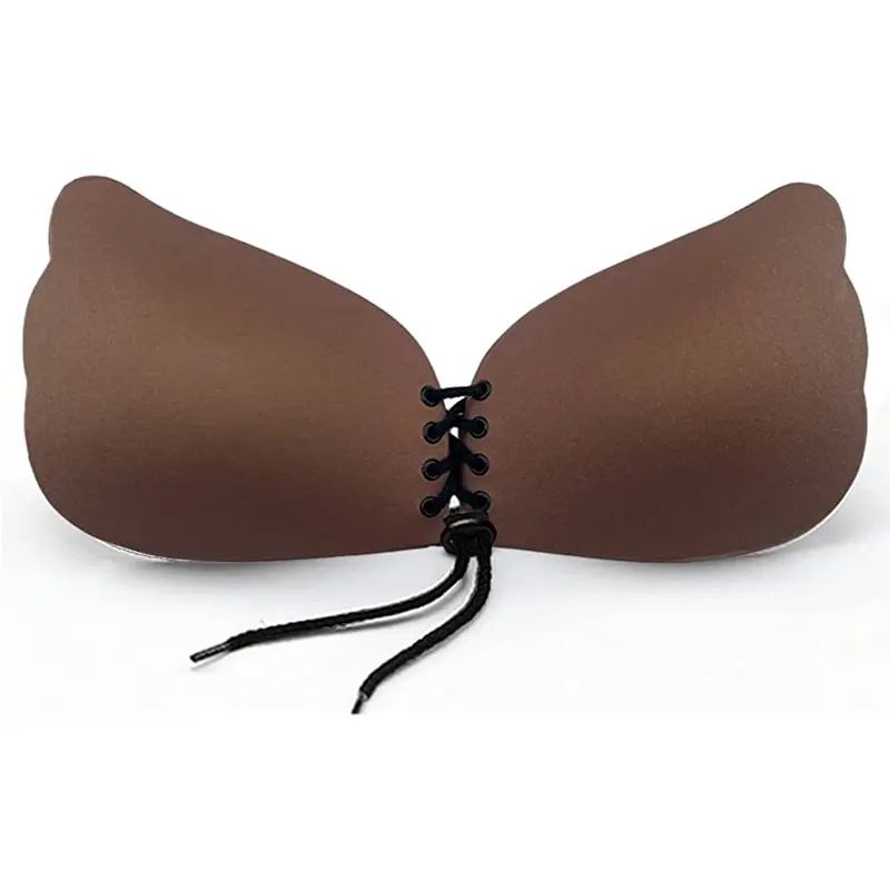 Sticky Bra Strapless Gathering Plus Size Self-Adhesive Backless Invisible Shaping Bra A-G Cup