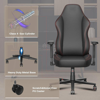 Accoudoirs ajustables Chaise de bureau ergonomique Échantillon gratuit Chaise PC pour joueur vidéo Chaise à bascule perforée en cuir véritable Chaise de jeu de laboratoire