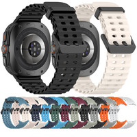 Convient pour Samsung Galaxy Watch Ultra 47mm/Watch7 Bracelet en silicone océanique ultra respirant Bracelet de montre Bracelet