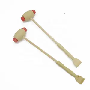 2pcs Knock Back Cervical Knock Hand Scratcher Scratch Itchy Lumbar Whacker Massager Wooden Handle Scratch Back Itchy Scratcher