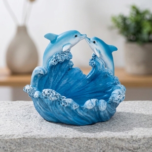 Estatua de Delfín de Resina Personalizada, Porta Joyas, Recipiente para Llaves, Recipiente Decorativo Pequeño para Guardar Objetos, Recuerdo, Regalo - Product Image 1